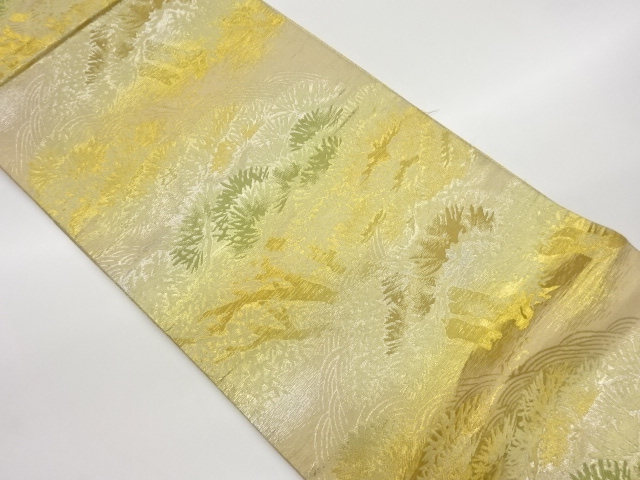 佐賀錦荒波に松模様織出し袋帯